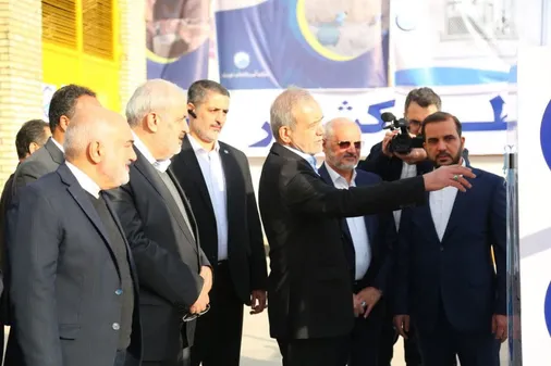 افتتاح ایستگاه پمپاژ فاضلاب اهواز با حضور رئیس&zwnj;جمهور