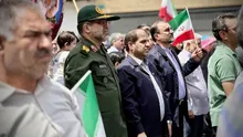 حضور فرمانده سپاه الغدیر استان یزد در راهپیمایی محکومیت جنایات وحشیانه رژیم صهیونیستی