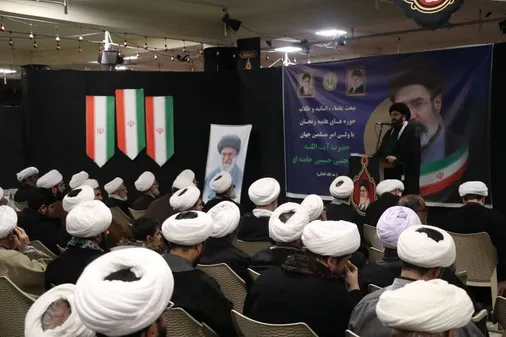 بیعت علما و روحانیون زنجان با رهبر انقلاب آیت الله سید مجتبی حسینی خامنه ای