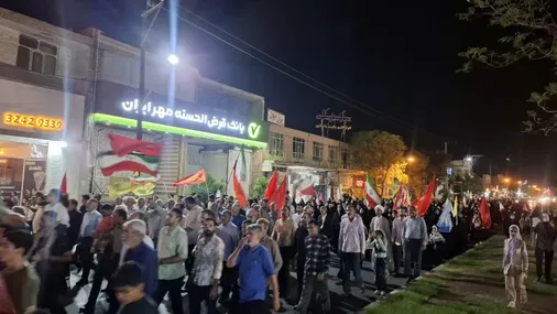 حضور مردم ولایتمدار شهرستان دارالشجاعه بافق در سنگر خیابان