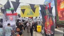عزاداران امام شهید در موکب سپاه ناحیه امام سجاد علیه‌السلام، مستقر در مترو گلشهر
