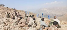 فرمانده لشکر عملیاتی ۲۵کربلا باهمراهی اعضای شورای فرماندهی و نیروهای لشکر در یادمان و مکان عروج شهدای منطقه جاسوسان حضور یافتند