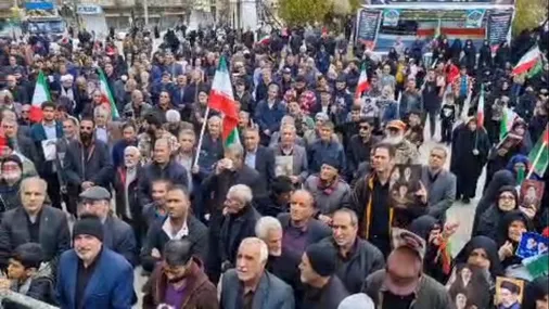 اجتماع عظیم مردم ولایت&zwnj;مدار شهرستان دلفان در آئین اربعین شهادت قائد امت اسلام
