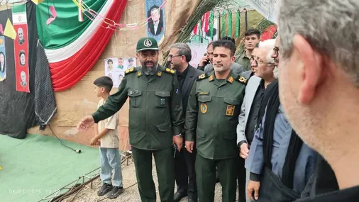 بازدید فرمانده سپاه حضرت جوادالائمه (ع) خراسان شمالی از موکب &laquo;زائران رهبر شهید&raquo; در شهرستان سملقان