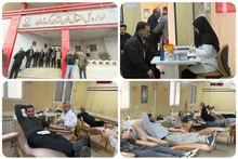 حضور بسیجیان پایگاه مقاومت بسیج کارگری شرکت لاستیک بارز کردستان در پویش نذر خون