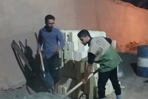 فعالیت گروه جهادی شهید باکری  در روستای رحمت آباد بخش مرکزی فهرج