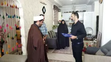 دیدار مسئول دفتر نمایندگی ولی‌فقیه سپاه سمنان با خانواده شهید سرباز امیرحسین دلاویز
