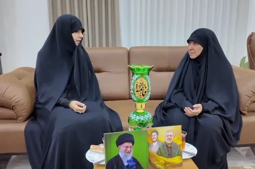 دیدار خانم سلامی با خانواده شهیدان موسوی، حاج رمضان و فقهی
