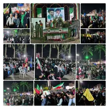 مراسم وداع با پیکر بسیجی شهید حامد دهقانی در گلزار شهدای گمنام شهرکنارتخته