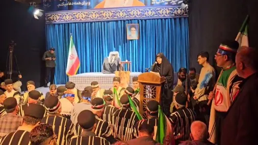 اعلام بیعت چهارمحال و بختیاری های کشور دوست با رهبر فرزانه انقلاب در مقتل امام شهید از زبان دختر شهید سرافراز اسلام، سرلشگر پاسدار حاج غلامرضا سلیمانی فارسانی