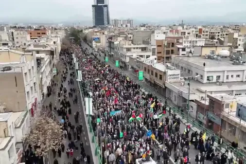 نمایش حضور مردم قزوین در روز جهانی قدس