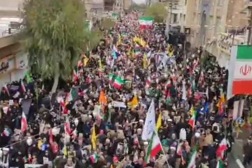 تصویر هوایی از حضور باشکوه مردم قم در راهپیمایی روز قدس