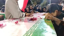 وداع مردم در گلزار شهدا زاهدان با پیکر پاک دو شهید امنیت بلوچستان