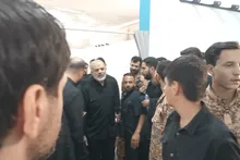 بازدید سردار وحیدی از بیمارستان موقت مصلای تهران