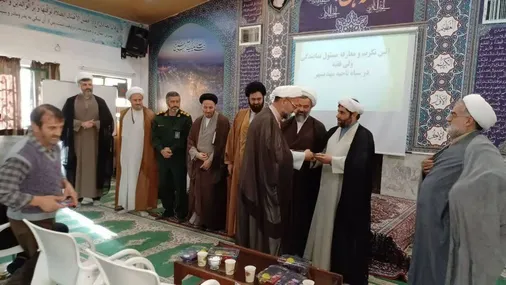 برگزاری آیین تکریم و معارفه مسئول دفتر نمایندگی ولی فقیه در سپاه ناحیه شهرستان مهدیشهر