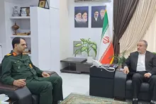 نشست مشترک سردار مهدوی و فرمانده سپاه انصارالرضا (ع) با استاندار خراسان جنوبی