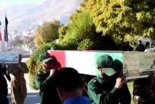 حضور پیکر مطهر شهدای گمنام در کردستان ایران