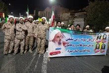 حضور گروهان نمونه رزمی تبلیغی سازمان بسیج طلاب و روحانیون سپاه الغدیر استان یزد در رزمایش جان فدا