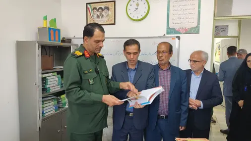 بازدید فرمانده سپاه انصار الرضا علیه السلام و رئیس شورای راهبری از مدارس بیرجند
