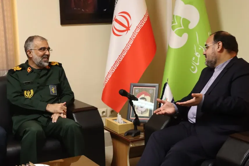 دیدار فرمانده سپاه نینوا گلستان با مدیرکل صداوسیمای استان بمناسبت روز خبرنگار