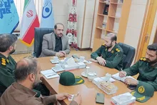 دیدار معاون روابط‌عمومی سپاه خراسان‌شمالی با مدیرکل صداوسیما استان به مناسبت روز خبرنگار