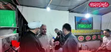 بازدید حجت‌الاسلام والمسلمین طه توکلی مسئول دفتر نمایندگی ولی فقیه در سپاه بیت المقدس کردستان و قرارگاه استانی شهید شهرامفر از موکب پیامبر اعظم(ص) ناحیه مقاومت بسیج سپاه سنندج