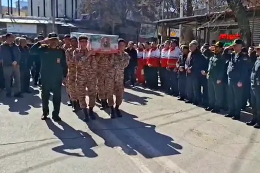 برگزاری مراسم تشییع پیکر پاک و مطهر شهید سرهنگ پاسدار صادق پروینی در شهرستان سنقروکلیایی