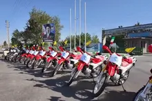 آئین اهدای ۱۵ دستگاه موتور سیکلت تریل به لشکر عملیاتی ۱۷ علی بن ابیطالب علیه السلام