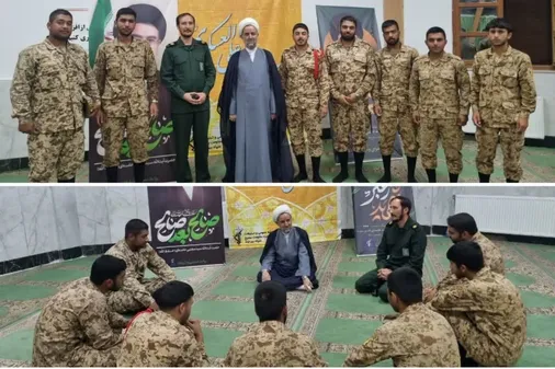 نشست صمیمانه مسئول دفتر نمایندگی ولی فقیه در سپاه خراسان جنوبی با سربازان