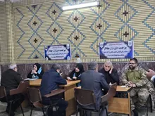 برپایی میز خدمت حقوق یاران جهادگر به مناسبت هفته بسیج؛