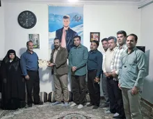 دیدار جانشین تربیت بدنی ستاد کل فرماندهی کل سپاه پاسداران با خانواده شهید علی آزم