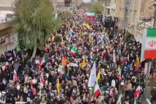 تصویر هوایی از حضور باشکوه مردم قم در راهپیمایی روز قدس