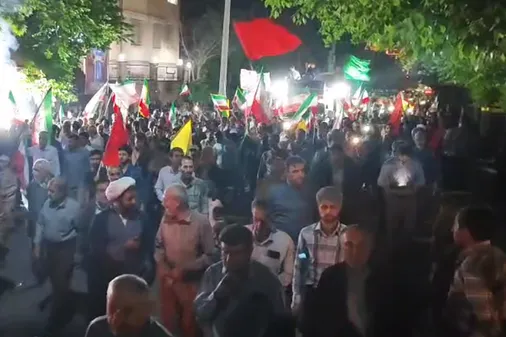 نودویکمین حماسه حضور مردم شهرکرد با شعارهای ترکی و پلاکارد خوانی