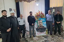 دیدار معاون هماهنگ کننده سپاه خوزستان با خانواده شهید جنگ رمضان حاج عبدالرسول فتحی‌نیا