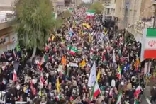 تصویر هوایی از حضور باشکوه مردم قم در راهپیمایی روز قدس