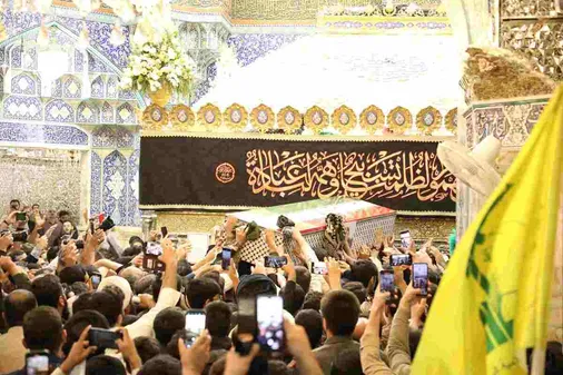 مراسم تشییع سردار نیلفروشان در حرم مطهر حضرت معصومه (س) با حضور باشکوه مردم شهیدپرور استان قم