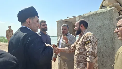 بازدید مسئول نمایندگی ولی فقیه در قرارگاه کربلا از نقطه صفر مرزی جنوبغرب