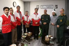 دیدار مدیرعامل جمعیت هلال‌احمر استان یزد با فرمانده سپاه الغدیر استان