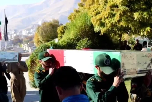 حضور پیکر مطهر شهدای گمنام در کردستان ایران