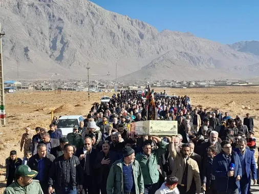 تشییع شهید گمنام در روستای سورک