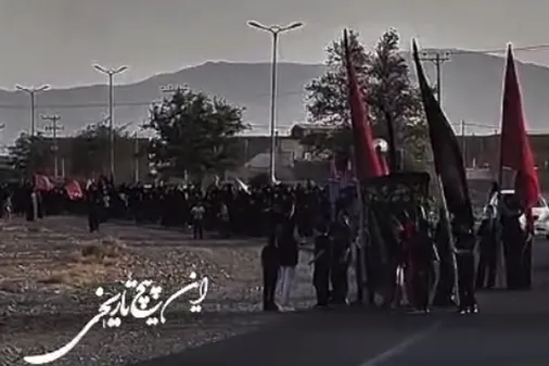 حرکت دسته عزاداری هیئت دخترانه بنت الحسین علیه السلام