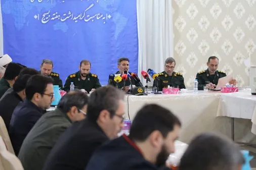 برگزاری نشست خبری فرمانده سپاه حضرت جوادالائمه علیه&zwnj;السلام خراسان شمالی به مناسبت هفته بسیج