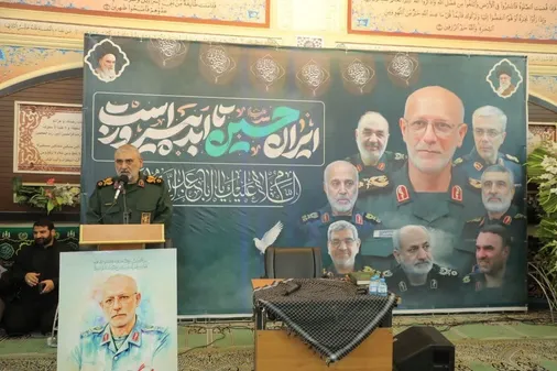 مراسم بزرگداشت سرلشکر پاسدار شهید غلامرضا محرابی در مسجد امام علی(ع) مجتمع فجر اهواز