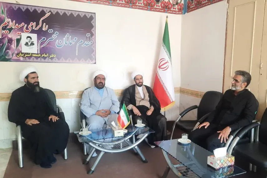تأکید بر هم‌افزایی فرهنگی و رسانه‌ای در دیدار مسئول دفتر نمایندگی ولی‌فقیه در گروه ۲۴ بعثت با امام‌جمعه اشترینان
