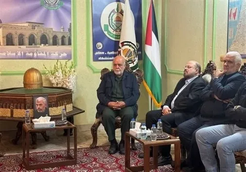 معاون هماهنگ کننده نیروی قدس سپاه در دفتر جنبش حماس در تهران حضور یافت
