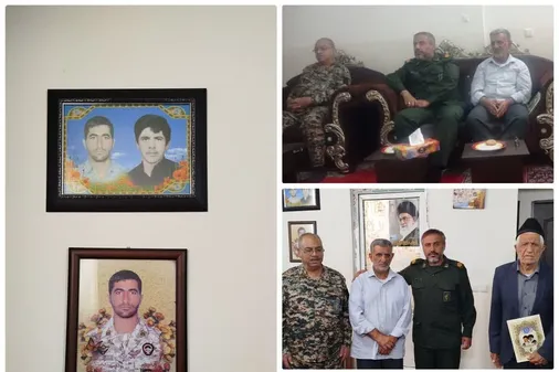 دیدار از خانواده دو شهید در کازرون
