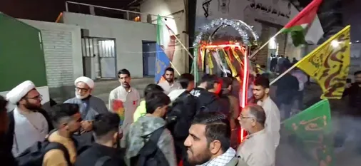 استقبال کمیته خادمین شهدا از  دانش آموزان ناحیه مقاومت بسیج آغاجاری در اردوگاه شهید مسعودیان اهواز