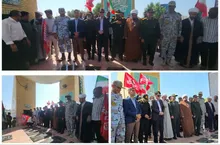 غبارروبی و عطرافشانی مزار مطهر شهدای شهرستان جاسک