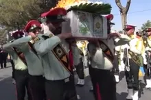 پیکر شهید مدافع امنیت در خورزوق به خاک سپرده شد