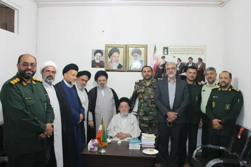 دیدار فرماندهان نیروهای مسلح استان با حضرت آیت الله شاهچراغی